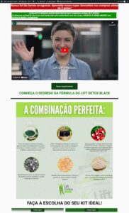 Landing Page Lift Detox Black
