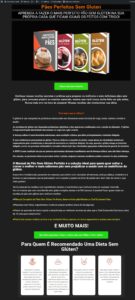 Estrutura de Afiliado para página de vendas do produto Paes Perfeitos sem Glutem